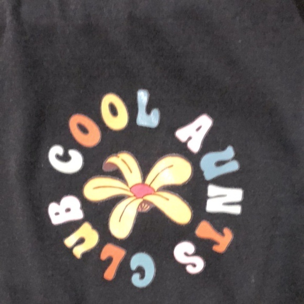 SHEIN black graphic T-shirt size large cool aunts club - Picture 5 of 7